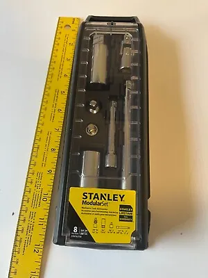 NEW Stanley 8 Piece Modular Tool Set 1/4  & 3/8  Drives And Hard Case-STMT82750 • $9.95