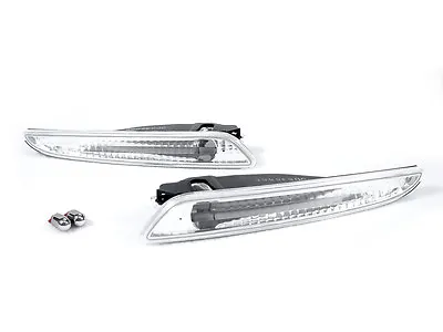 Clear Bumper Side Marker Light +Chrome Bulb For 2007-2009 Mercedes W211 E-Class • $39.93