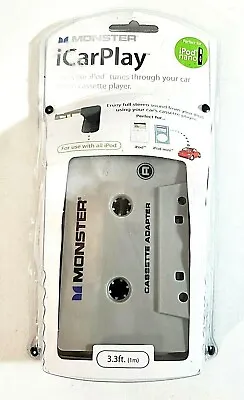 Monster ICarPlay Cassette Tape Car Adapter For IPod Mp3 & IPhone NEW SEALED • $22.95