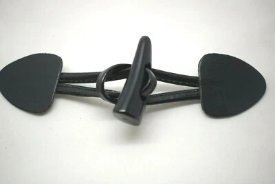 £2.80 • Buy 1 Black Sewing Jacket Duffle Coat Closure Toggle Button-100%made In Italy (m06)