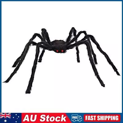 Halloween Spider Black & Hairy - Giant Scary Home Decor Prank Toy (150cm) • $21.29