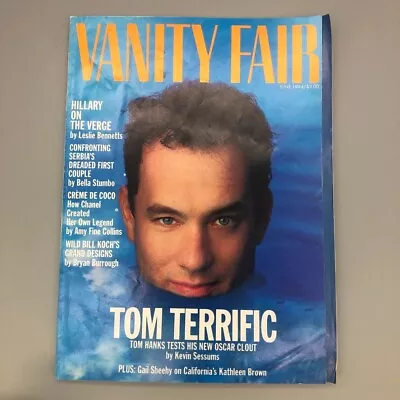Vanity Fair Vintage Magazine - Tom Hanks - June 1994 • $18