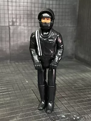 Vintage 80s Tonka Motorcycle Team Driver Black Jumpsuit Action Figure 5.5 • $7.99