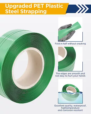 Heavy Duty Packaging Green Strapping Banding Rolls 1500 Lbs Break Strength • $104.99