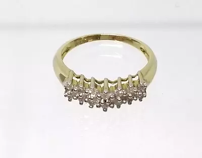 1/2 Eternity Ring 9ct Yellow Gold .25ct Diamond  Hallmarked Sz N NEW OLD STOCK • $205.35