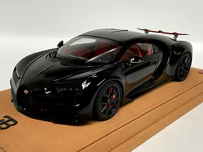 1/18 AutoArt Bugatti Chiron Sport In Nocturne Black   70999 Custom Base LAST ONE • $349.95