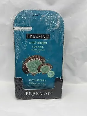 $12.95 • Buy 6 Freeman Anti-Stress Clay Masks Dead Sea Minerals Refresh Factory Sealed