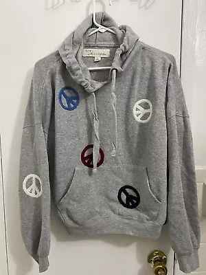 VINTAGE HAVANA Women Peace Sign Hoodie  • $38