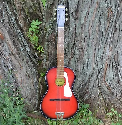 VINTAGE 1960's WINSTON PARLOR GUITAR ACOUSTIC KAWAI JAPAN STELLA COPY W/CASE • $298.95