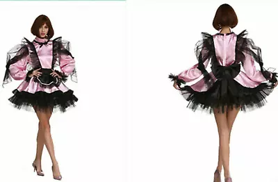 Sissy Girl Styling Organza Stain Pink Dress Crossdress Tailor-made{21 • $34.96