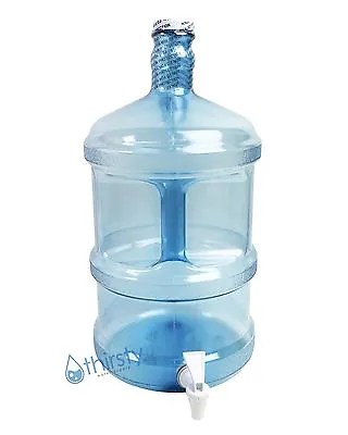 3 Gallon Water Bottle Polycarbonate Plastic Faucet Spigot Dispenser Jug Canteen • $15.99