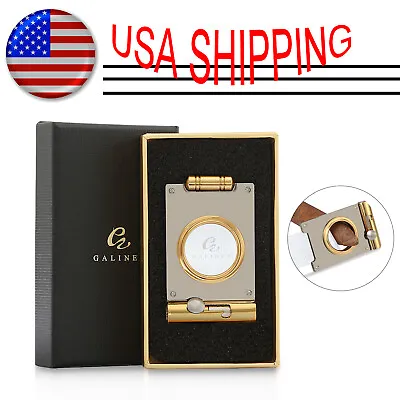 $20.89 • Buy Galiner Stainless Steel Guillotine Cigar Cutter Punch Knife Scissors 2 In 1 Gift