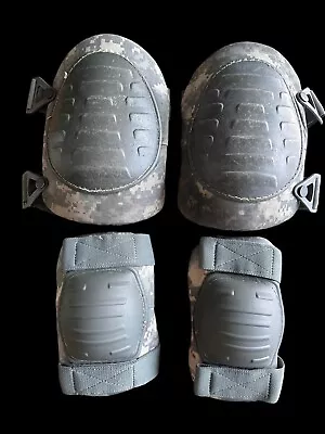 US Military Knee And Elbow Pad Set ACU NICE CONDITION • $23.99