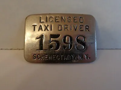 Vintage Schenectady New York Taxi Driver License Badge  • $34.99