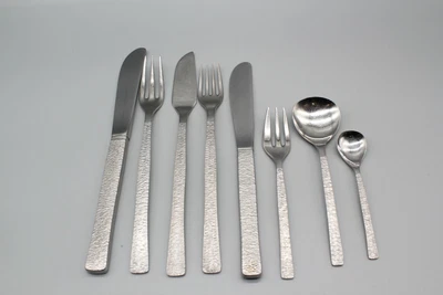 £2 • Buy Viners Of Sheffield Bark Texture Cutlery Designed By Gerald Benney 