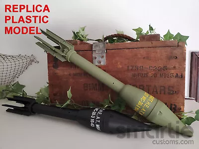 DUMMY M6A1 M7A1 60mm HEAT Bazooka Rocket Round - Accurate Size Plastic Replica • $60.50