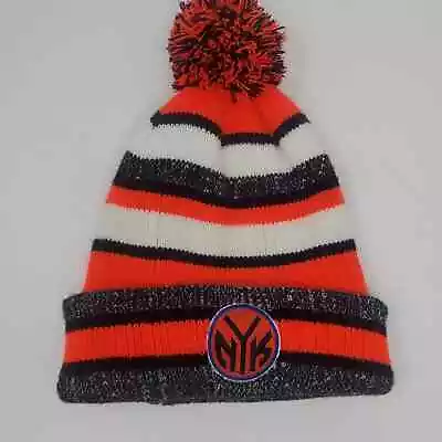 NY Knicks Winter Beanie Hat With Pom IN Great Used Condition • $15.80