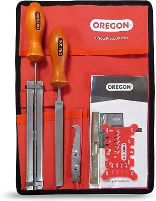Oregon Chainsaw Sharpening Kit Complete In Pouch Files Depth Gauge Holder Etc • £22.50