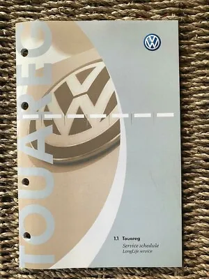 VW SERVICE BOOK SCHEDULE TOUAREG Not Owners Manual 2004 PRINT - GENUINE • $22.14