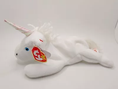 Vtg Ty Beanie Baby Mystic Unicorn W/Tag Errors Rare RETIRED 1993 1994 Rope Hair! • $13.49