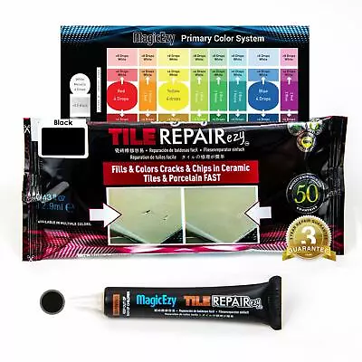 Tile RepairEzy: (Black) Floor Tile Repair: Fix Chips In Tiles Fast - MagicEzy • £14.16