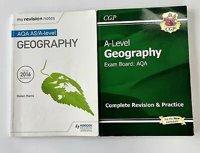 AQA A Level Geography Revision Book Bundle - CGP And Hodder • £3