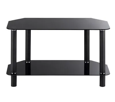 Currys Serano Black TV Stand 2 Shelf Tempered Glass Holds Upto 32inch TV / 45kg  • £45