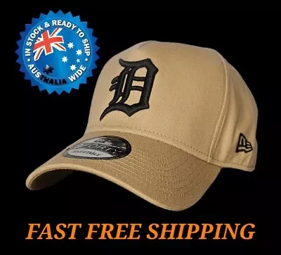 D Detroit Tigers Mlb New Era 9forty Beige & Black Snapback Cap Hat La Ny Nba Nfl • $36.95