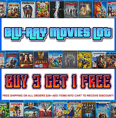 Blu-Ray Movies Lot 🍿 Buy 3 Get 1 Free 🍿 Free Shipping - $10 Order Minimum • $8.96