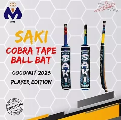 £155.88 • Buy SAKI Tape Ball Cricket Bat - Full Cane Black Bat