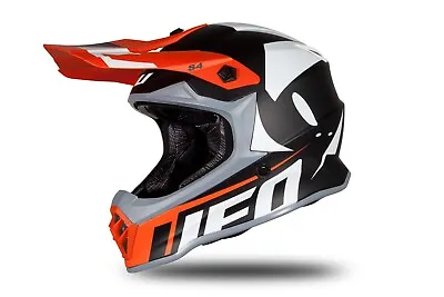 UFO 2023 Motocross MX Helmet Youth Kids Neon Orange Black Matt -  All Sizes • $119.97