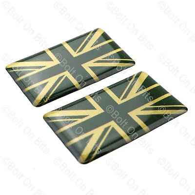 Union Jack Green Gold Badges Defender NAS V8 Army NATO • £5.99