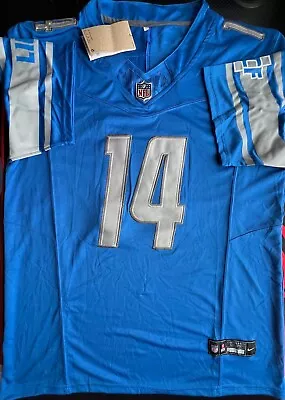 Detroit Lions #14 Amon-Ra St. Brown Blue Stitched Football Jersey Men's S NWT • $54.98