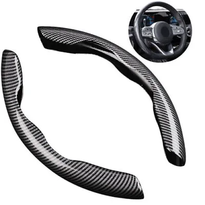 Car Steering Wheel Cover Carbon Fiber Universal Booster NonSlip Accessories 38cm • $9.21