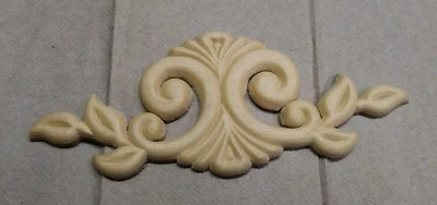 $3.50 • Buy Furniture Birch Wood Applique Sweeping Branches & Leaves 6  X 2 3/8  Cabinet
