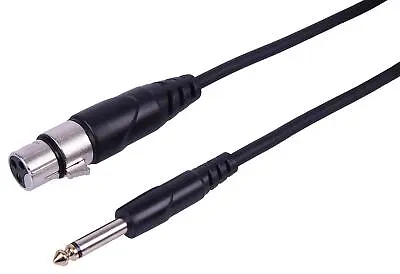 Female XLR To 1/4 Jack Mono 6.35mm 6.3mm Cable 1.5m Cable • £6.99