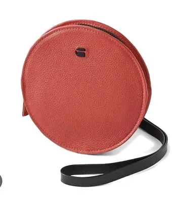 GSTAR Mozoe Round Red Pebbled Leather Crossbody Multipurpose Bag BRAND NEW • $62.81