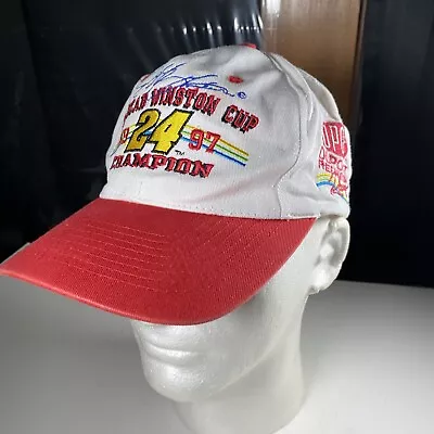 Vintage 1997 Jeff Gordon NASCAR Winston Cup Champion SnapBack Hat Cap Rare • $17.99