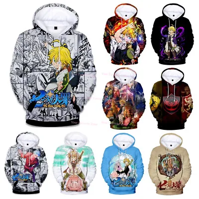 $18.99 • Buy The Seven Deadly Sins Nanatsu No Taizai Cosplay Hoodie Sweatshirt Pullover Coat