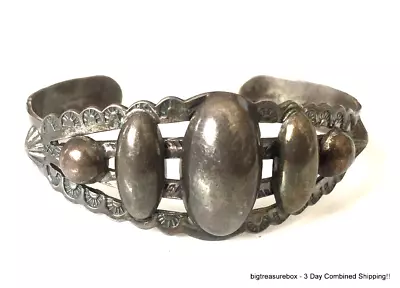 WOW Vintage Bracelet MARKED STERLING SILVER Cuff NAVAJO Jewelry Lot Y 925 • $99.99