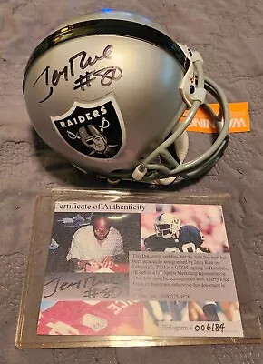 Jerry Rice Autographed Los Angeles Raiders Mini Helmet • $100