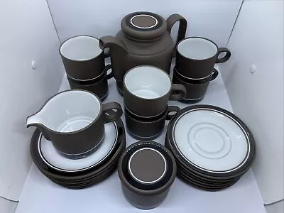 Vintage Hornsea Lancaster Vitramic Contrast Teapot Teacup & Saucer Set Serves 6 • £45