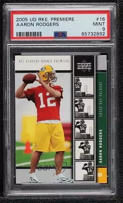 2005 Upper Deck NFL Players Premiere Aaron Rodgers #16 PSA 9 MINT Rookie RC • $27