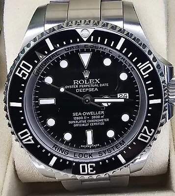 Rolex Sea-Dweller Deepsea Stainless Steel 44mm Black Watch 116660 Boxes & Papers • $12500