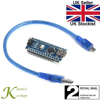 £8.95 • Buy Nano V3.0 ATMega328P CH340G 5v Arduino Compatible Board & USB Cable SOLDERED