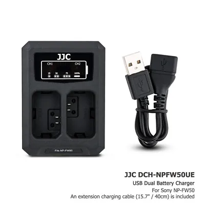 $17.99 • Buy JJC USB Dual Battery Charger For Sony NP-FW50 A6500 A6300 A6000 A6100 A7R A7 A7S