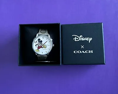 Disney X Coach Grand Watch 40 Mm Mickey Mouse NWT CO349 • $160