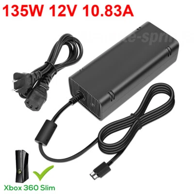 Xbox 360 Power Supply Brick Charger Adapter Cable Cord For Xbox 360 Slim Console • $17.89