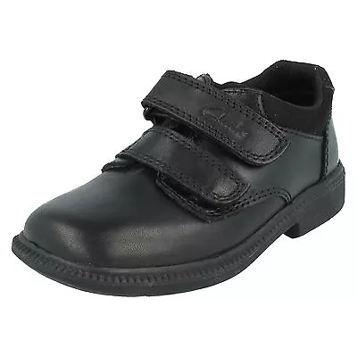 £25 • Buy Boys Clarks Deaton Infant Hook & Loop Smart Formal School Shoes Leather Size