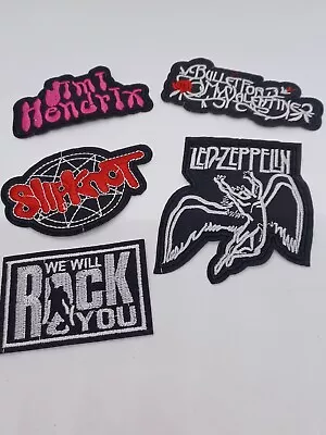 Lot Of 5 Iron On Sew On Patches Rock N Roll Heavy Metal & Culture Set New!!!!! • $9.98